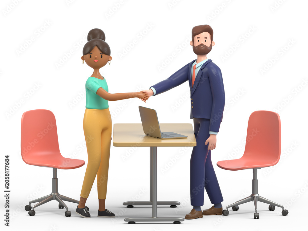 Obraz premium Professional Partnership, Successful Collaboration, Business Agreement