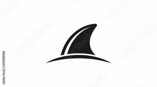 Foto Shark fin swimming ocean predator.
