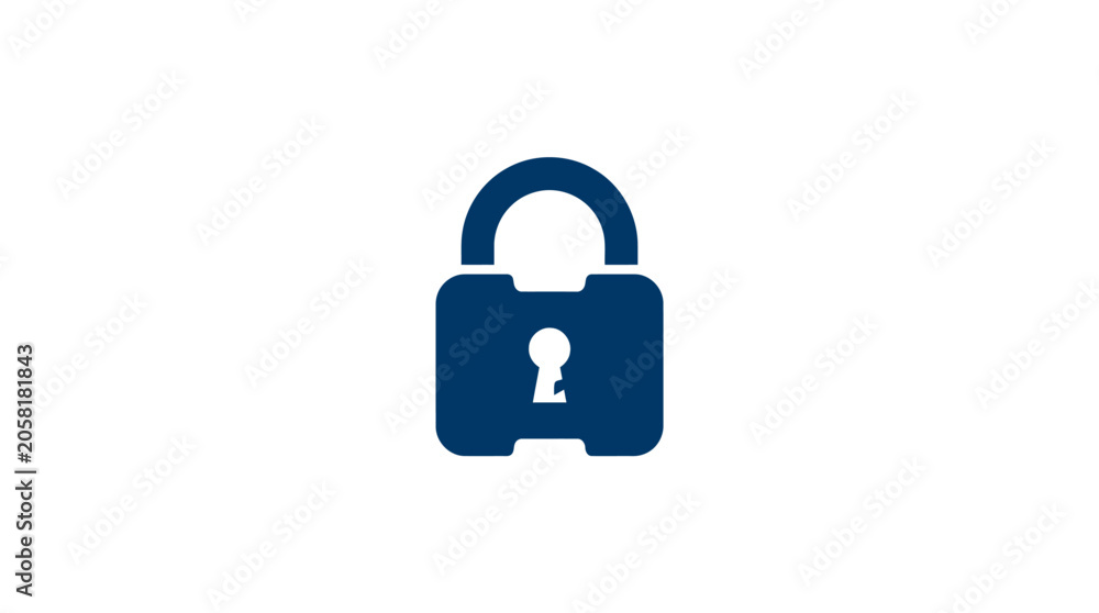 Fotografie Padlock with Keyhole Closeup.