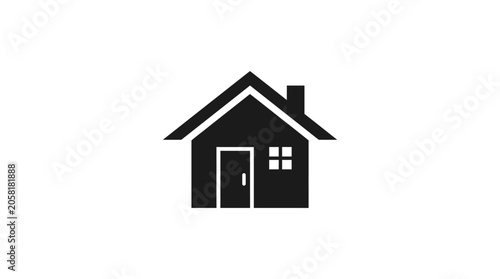 фотографія Simple Black House Icon Design.