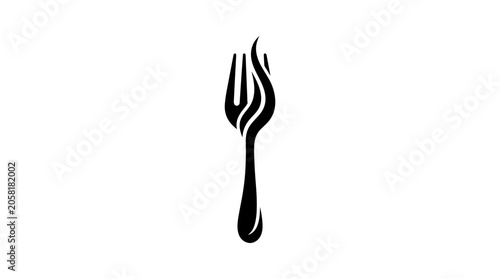 Konstfotografi Black Fork Utensil Dining Eating.