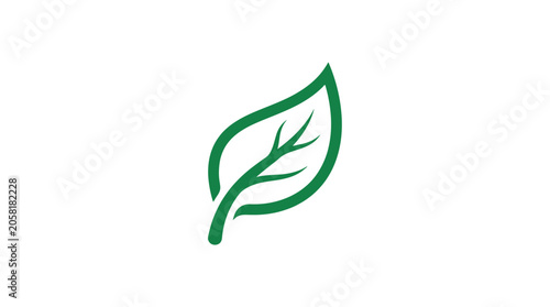 Green leaf icon with veins.