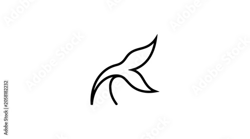 Simple black leaf icon design.