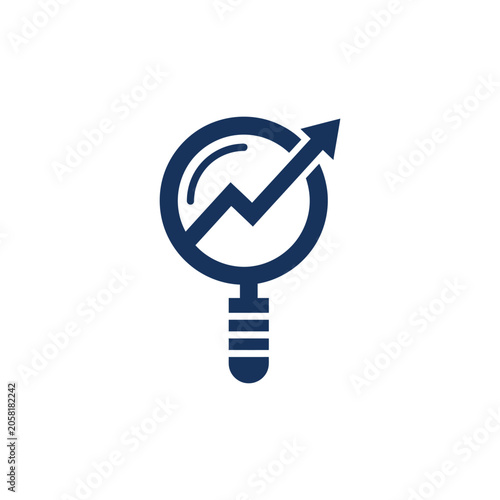Light Bulb with Graph Icon.