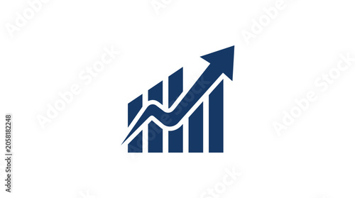Tableau sur toile Increasing Business Growth Chart Graph.