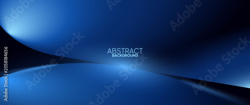 Fotografie Blue abstract background with 3d abstract geometry objects