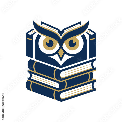 Owl Knowledge Logo Open Book Academic Symbol