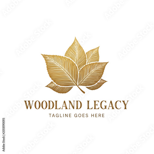 Nature-inspired luxury branding ideal for landscaping services, organic products, forest conservation, and environmental organizations seeking a high-end, eco-friendly aesthetic.