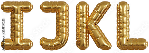 Golden Balloon Letters I, J, K, L
