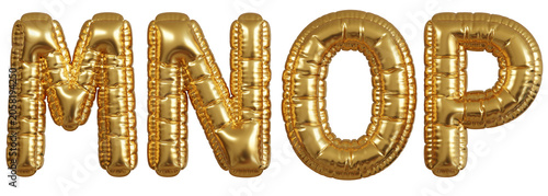 Golden Balloon Letters M N O P
