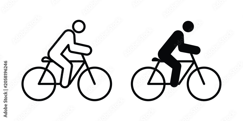 Naklejka premium Bicycle rider icon