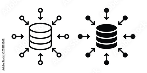 Data aggregation icon