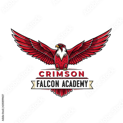 Tableau sur toile Elegant emblem for educational institutions or sports teams, symbolizing strength, vision, and leadership with a classic heraldic design
