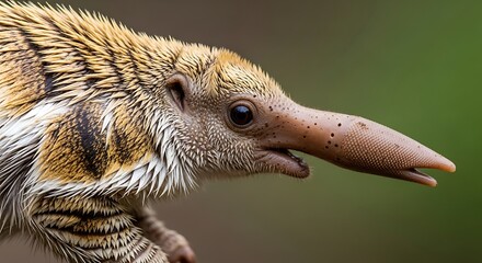 Close-up of a bird with long beak.