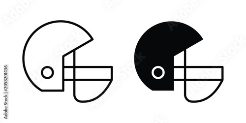 Tableau sur toile Football helmet icon
