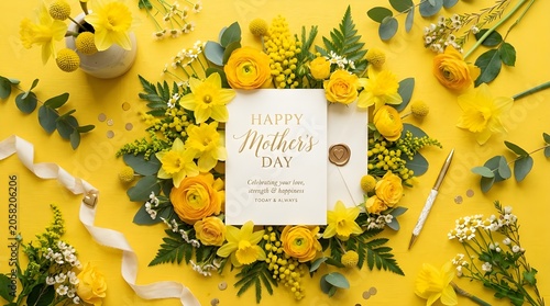  Bright Yellow Floral Mother's Day Celebration