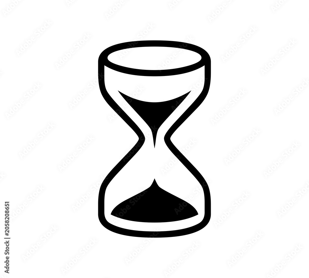 Fotografie Minimal hourglass vector icon