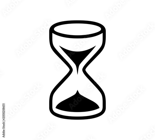 Obraz na plátně Minimal hourglass vector icon