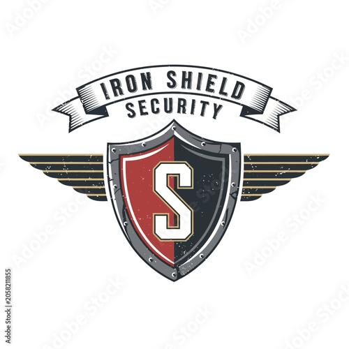 Strong and reliable security emblem perfect for protection services, cybersecurity firms, or industrial safety companies wanting a bold visual identity.