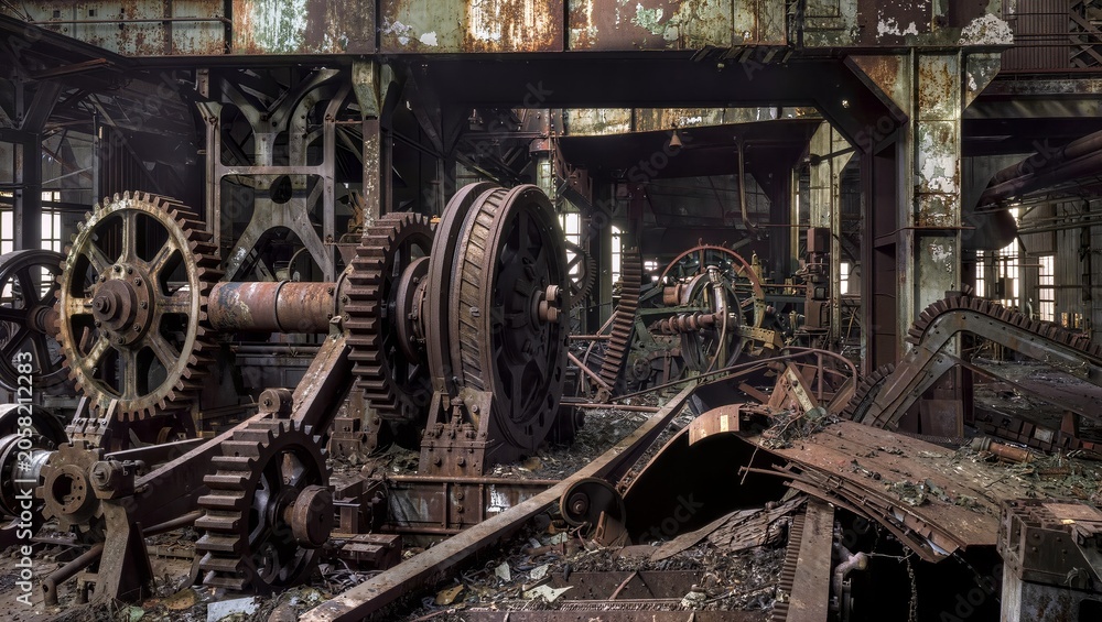 Fototapeta premium Abandoned Industrial Machinery