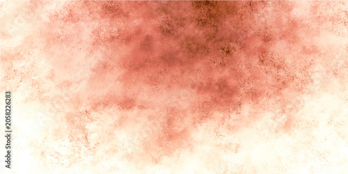 Konstfotografi Red and beige swirling smoke clouds abstract background with textured watercolor effect and soft diffusion