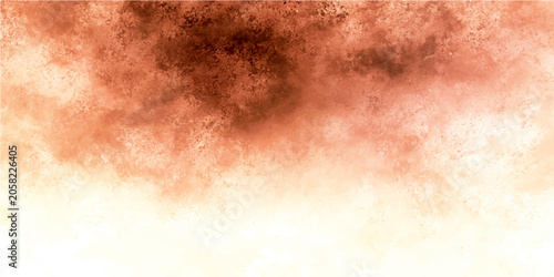 Obraz na płótnie Explosion of orange smoke on a white background, Abstract texture background, Energetic smoky cloud in fiery orange hue