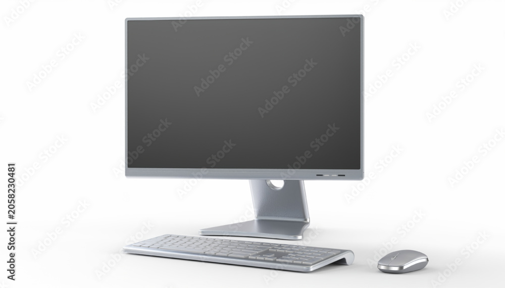 Fototapeta premium Modern desktop computer setup