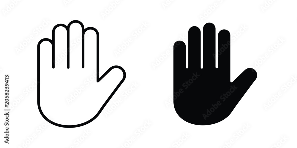 Fototapeta premium Raised hand icon