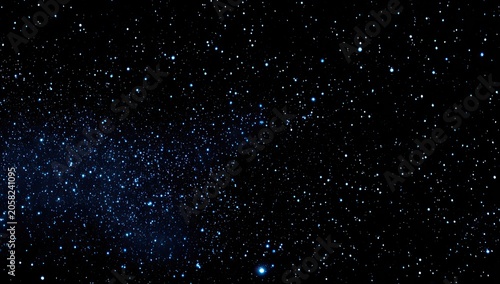 Quadro em tela Infinite cosmic expanse filled with countless shimmering blue and white stars