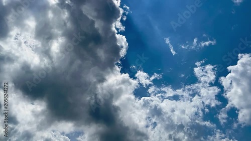 青空と白雲　タイムラプス