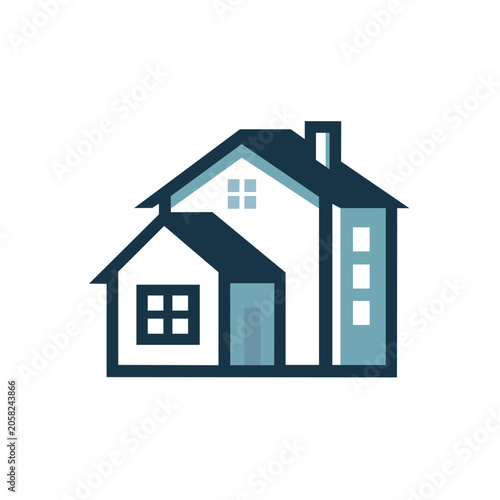 Modern Blue House Icon