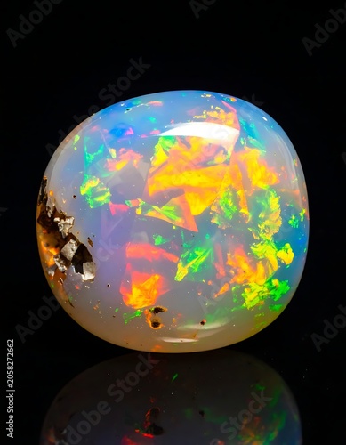 Gemstone with rainbow light