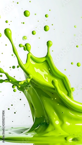 Green liquid splash dynamics