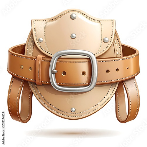 Leather pouch with belt