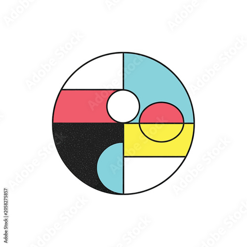 Colorful Geometric Shape Design Element.