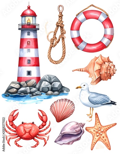 Nautical seaside elements