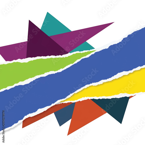Colorful geometric shapes in motion.
