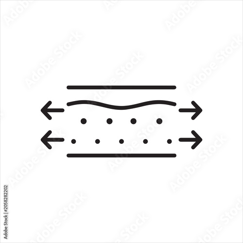 Εκτύπωση καμβά Skin elasticity, linear icon. Line with editable stroke