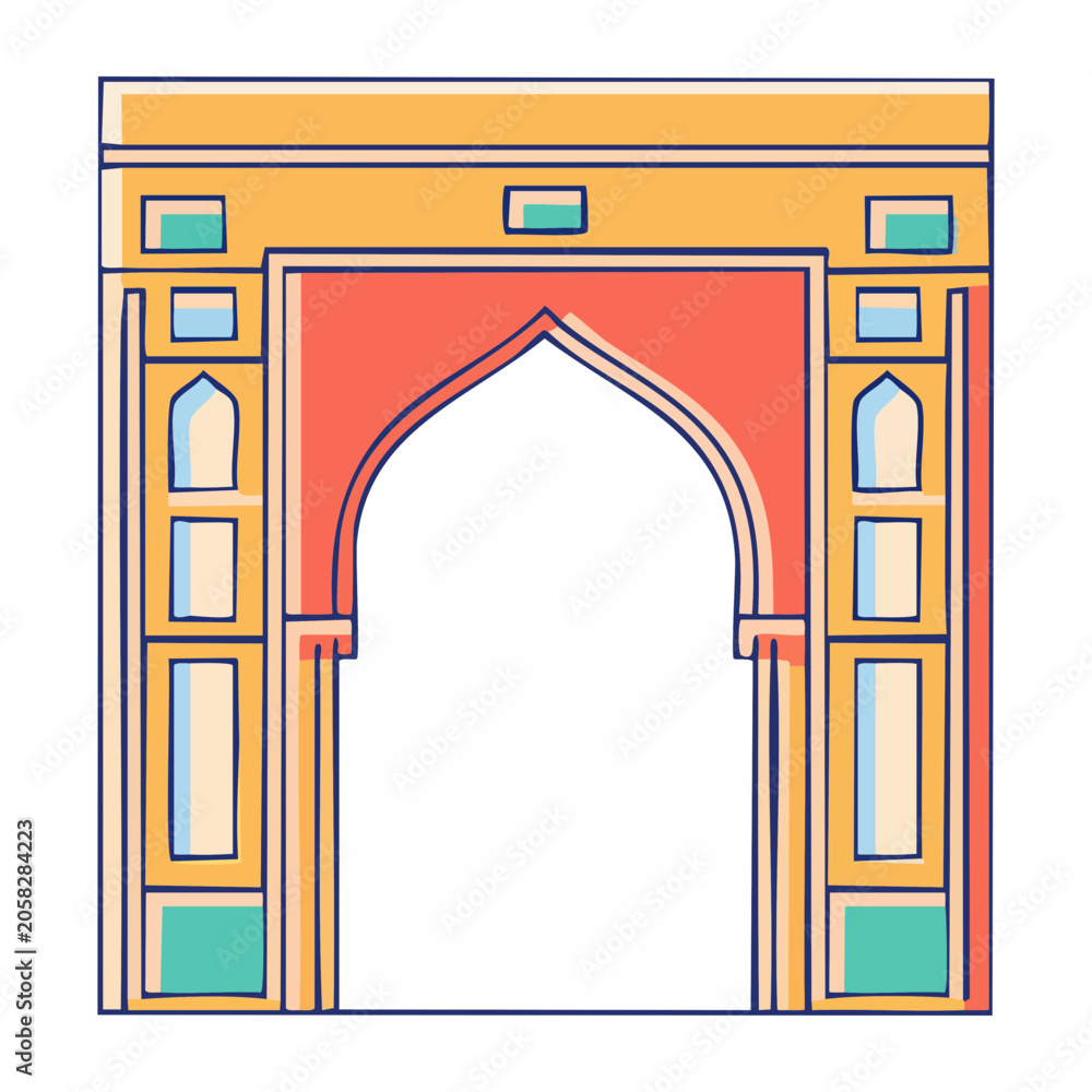 Fototapeta premium Flat design illustration of a simple house