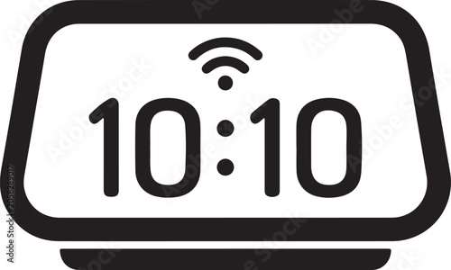 Billede på lærred Smart Clock Modern Digital Time Technology Icon