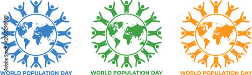 Fotografía World population day awareness graphics