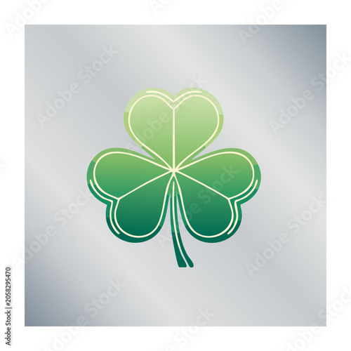Green Shamrock Illustration on Light Background