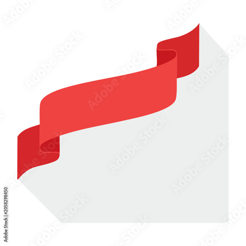 Red flat design arrow icon