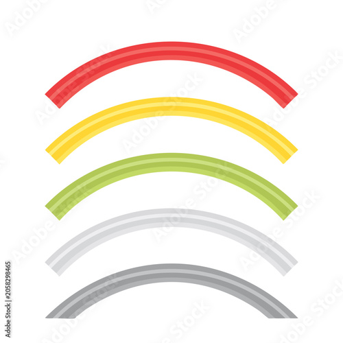 Stacked colorful ribbons vector design