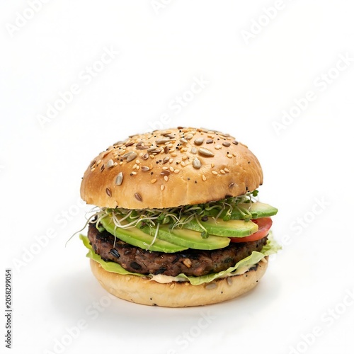 hamburger on a white background