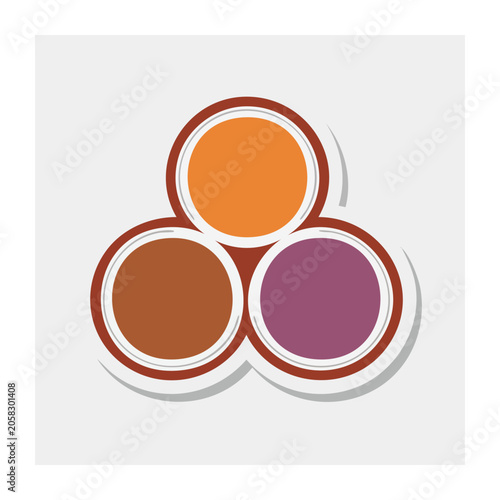 Overlapping Color Swatch Circles Icon