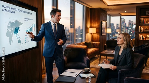 Confident Businessman in Luxury Office