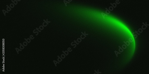 Abstract Neon Green Black Gradient Background with Curved Light Effect, Noise Texture and Grainy Background