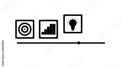 Animated Business Roadmap Timeline Infographic with Four Growth Steps