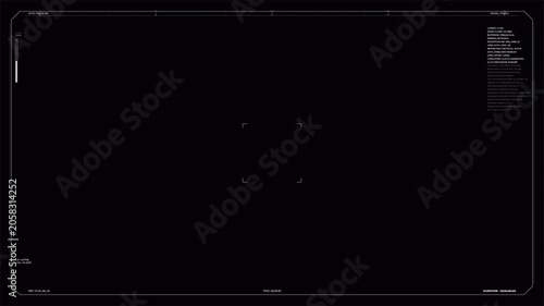 Futuristic HUD screen overlay with scrolling data, cyber technology interface 4k video